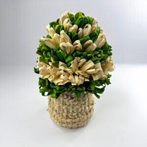Cornhusk Flower With Cornhusk Basket