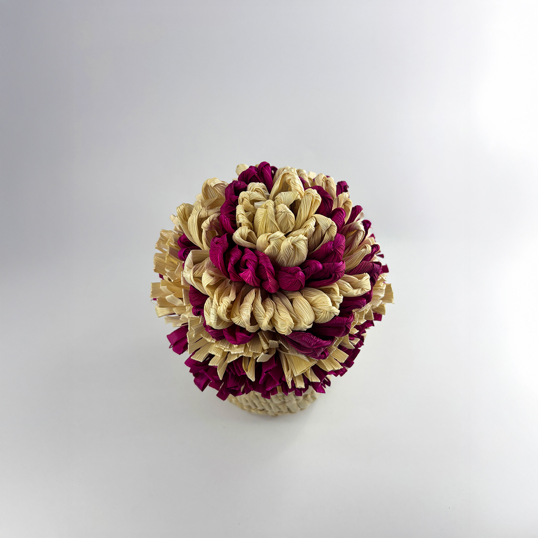 Cornhusk Flower With Cornhusk Basket