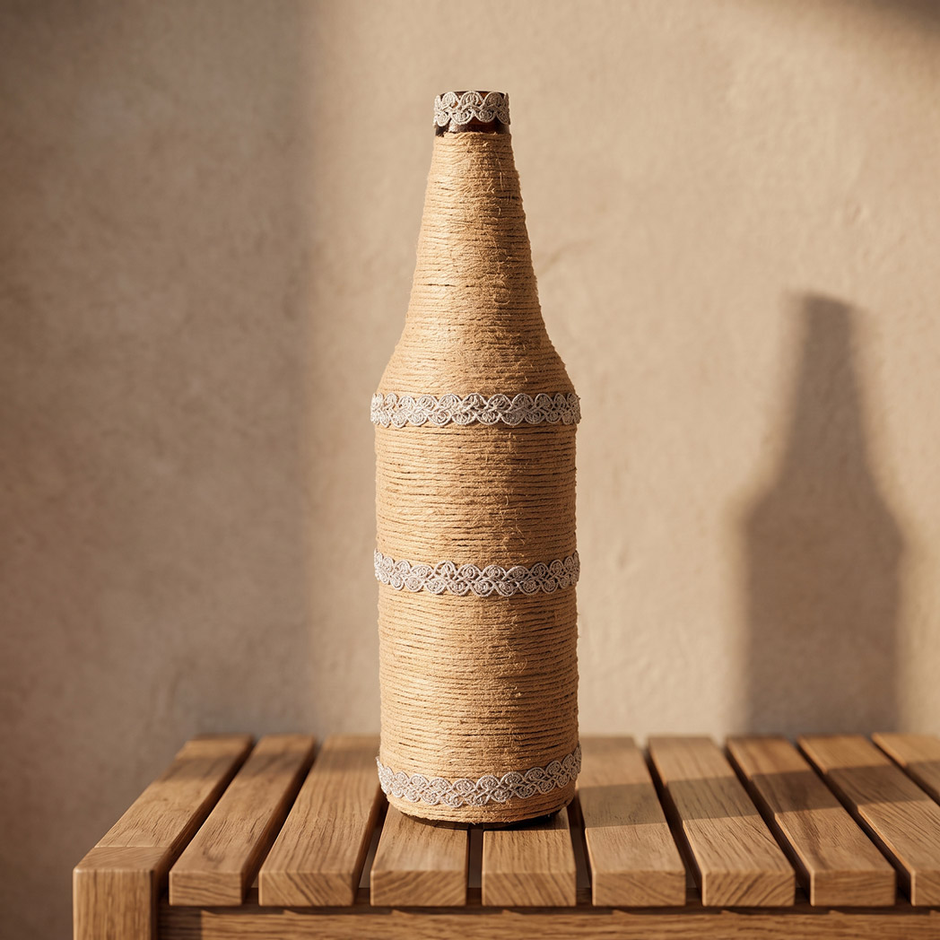Jute Handmade Glass Vase